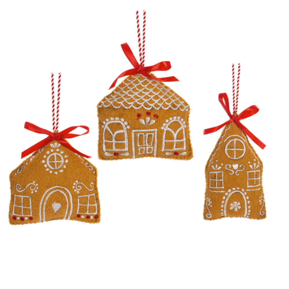 Ganz, Collectibles, Gifts, Midwest CBK, 2023, Stitched Gingerbread House, Ornament, 701624